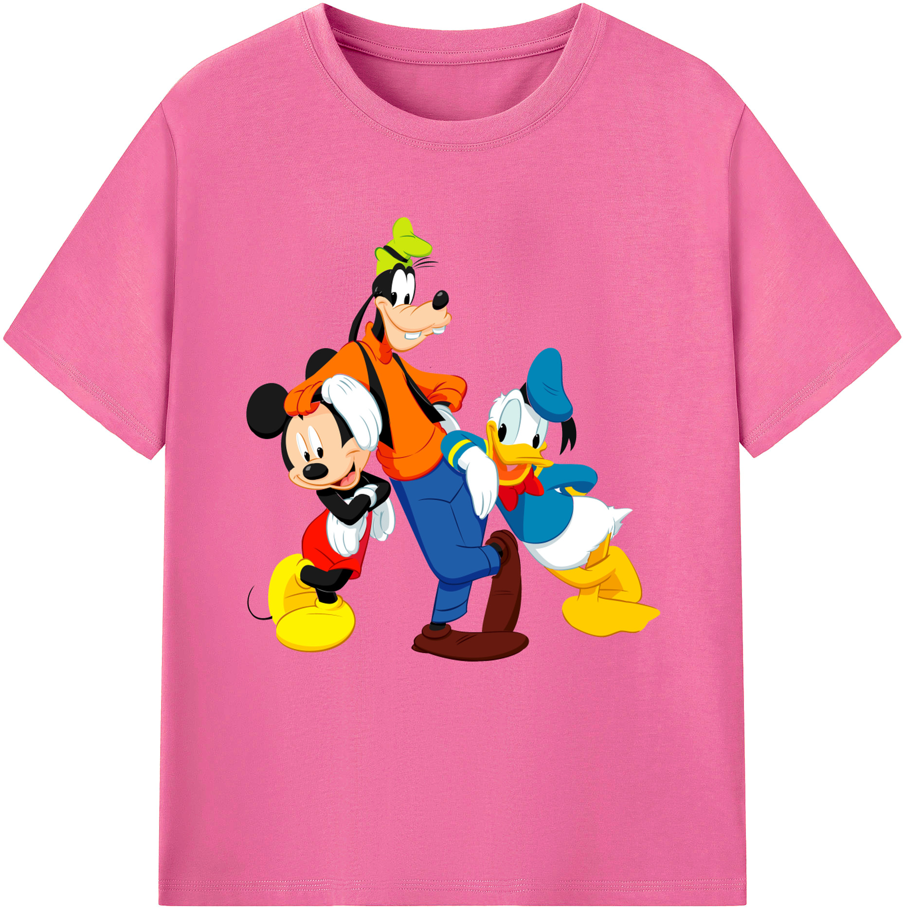 （画像用） ミッキーマウス Mickey Mouse レディースカジュアルプリントTシャツ（綿100％）